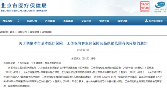 臨床價值不高、副作用大多款藥品被調(diào)出北京醫(yī)保目錄