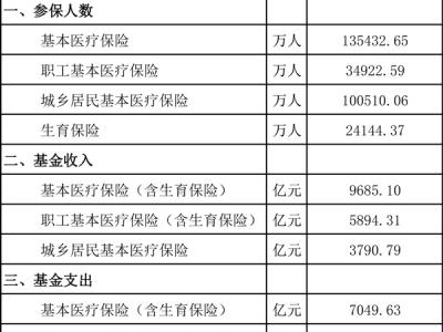 2021年1-4月醫(yī)療保險和生育保險主要指標(biāo)發(fā)布