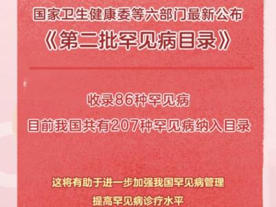 更好呵護(hù)患者健康 我國發(fā)布第二批罕見病目錄收錄86種罕見病