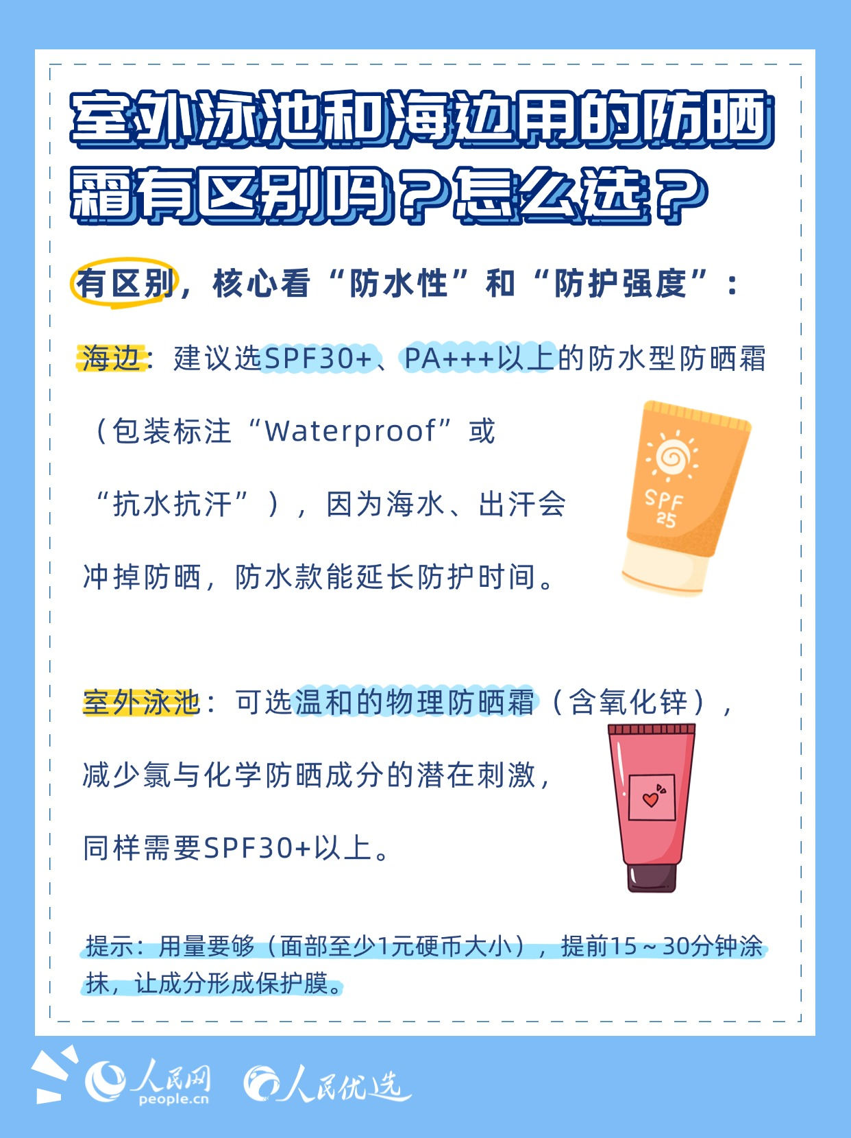 夏日玩水不“翻車”：泳池與海邊護膚指南