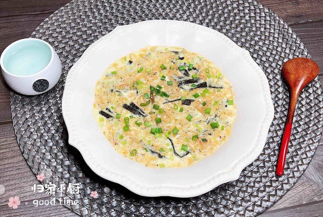 海米海苔豆?jié){蒸水蛋的做法-咸鮮味蒸菜譜
