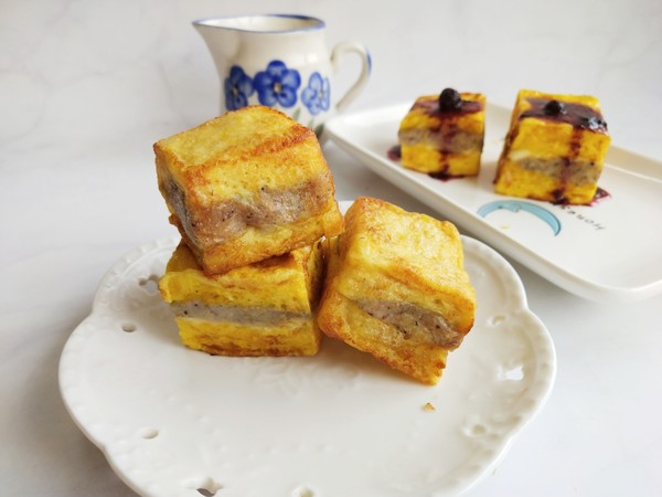 藍(lán)莓山藥西多士的做法-果味煎菜譜