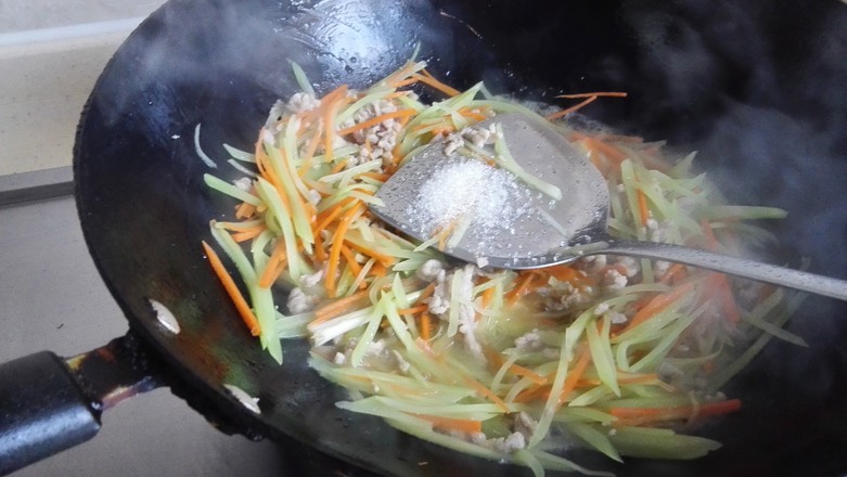 萵筍炒肉絲的做法-咸鮮味炒菜譜