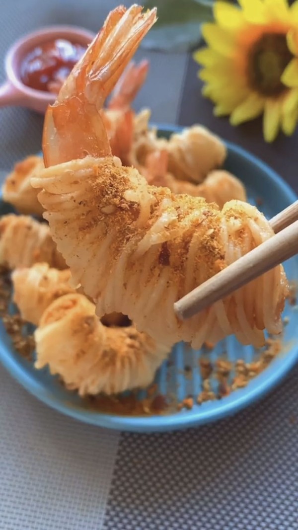千絲萬縷蝦的做法-咸鮮味炸菜譜-易網健康養生網 千絲萬縷蝦的做法-咸鮮味炸菜譜