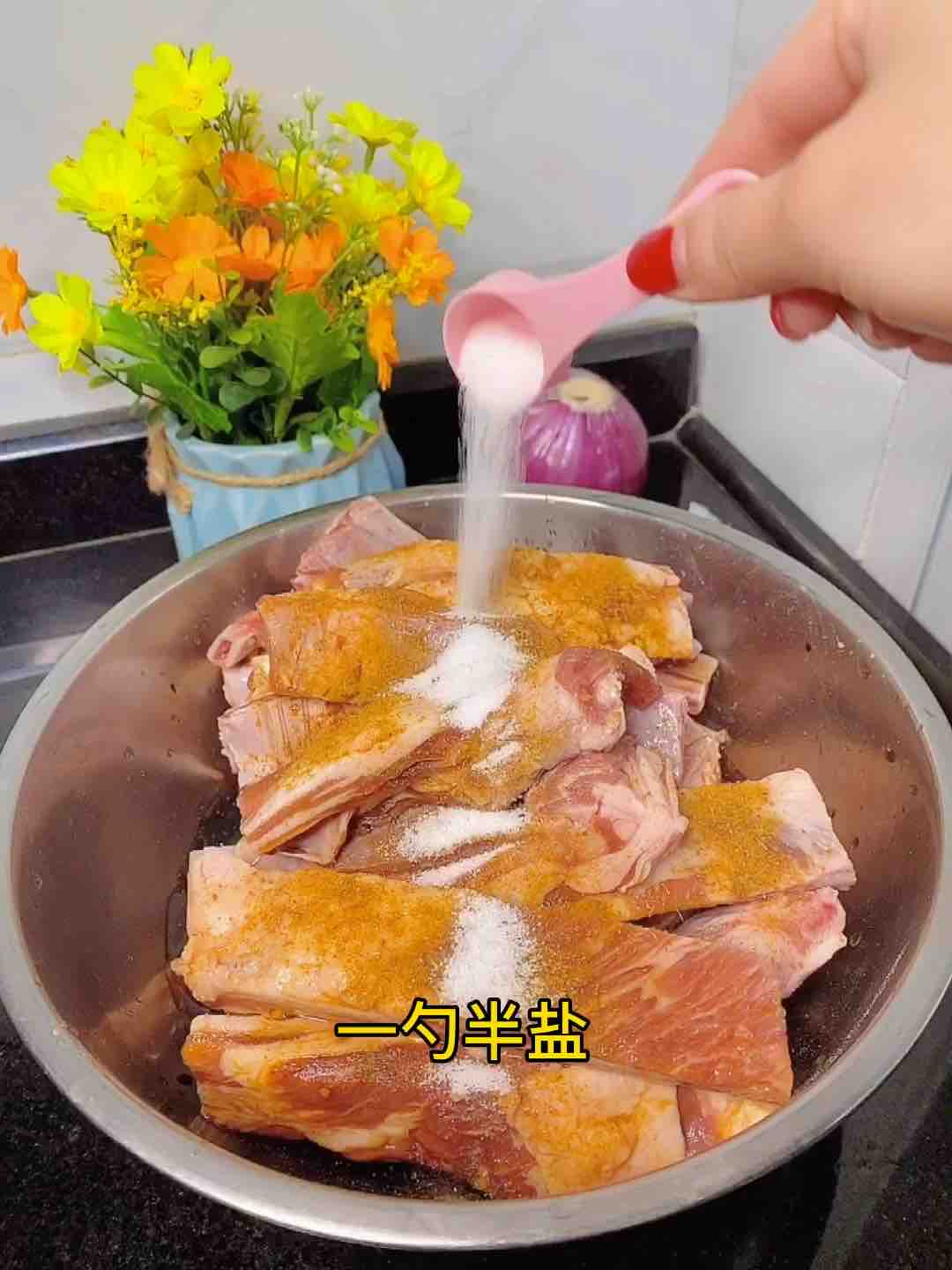 年菜大咖，3斤爆香紅燒的做法-家常味燉菜譜